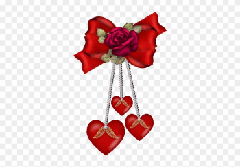 3 Ruby Red Hearts Dangling Together - María Elena Lope Beautiful Frames Pinterest Corazón