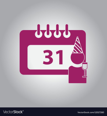 31st of december calendar vector image 31st of december calendar vector image