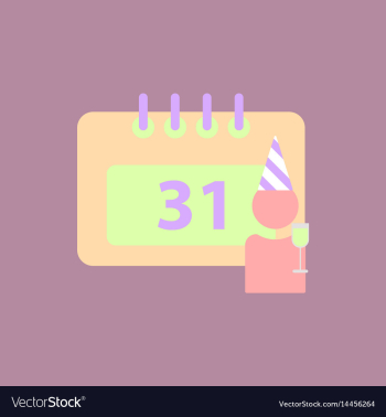 31st of december calendar vector image 31st of december calendar vector image