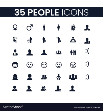 35 people icons set 35 people icons set