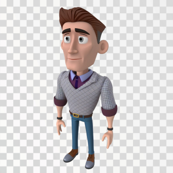 3D Avatar, Man, PNG transparent