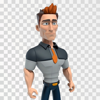 3D Avatar, Man, PNG transparent