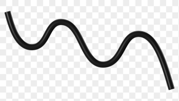 3D black squiggle png, wavy | Free PNG - rawpixel