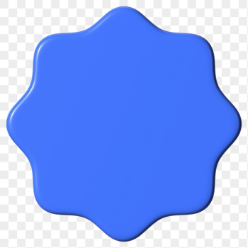 3D blue badge png starburst | Free PNG - rawpixel