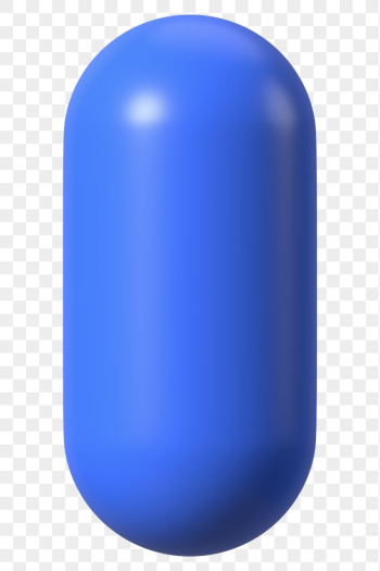 3D blue capsule png, geometric | Free PNG - rawpixel