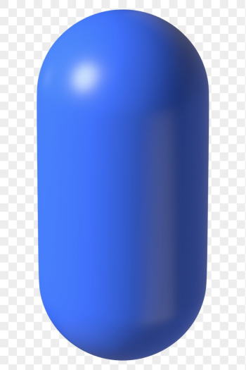 3D blue capsule png, geometric | Free PNG - rawpixel