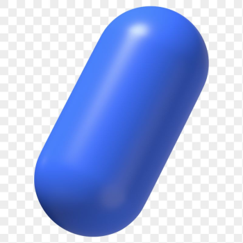 3D blue capsule png, geometric | Free PNG - rawpixel