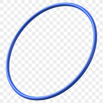 3D blue ring png, oval | Free PNG - rawpixel