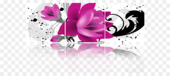 3D computer graphics Wallpaper - 3D effect purple floral background 