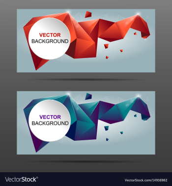 3d crystal colorful shapes banner 3d crystal colorful shapes banner