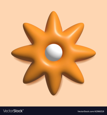 3d flower icon isolated on white 3d flower icon isolated on white