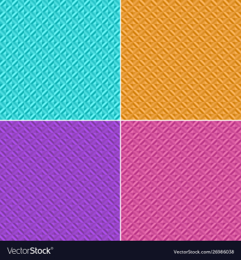 3d geometric pattern background set pink orange vector image