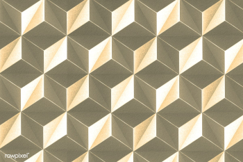 3D gold paper craft tetrahedron patterned background | Free  illustration - 2354856