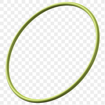 3D green ring png, oval | Free PNG - rawpixel