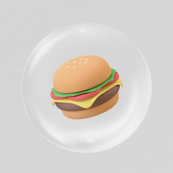 3D hamburger sticker in bubble | Free PSD - rawpixel 3D hamburger sticker in bubble | Free PSD - rawpixel
