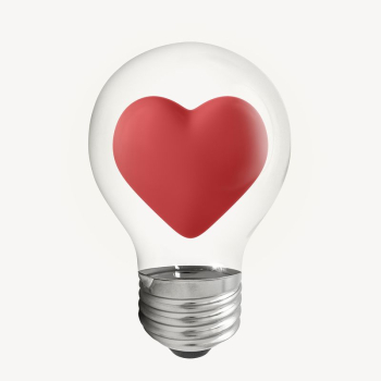 3D heart icon light bulb | Free Icons - rawpixel 3D heart icon light bulb | Free Icons - rawpixel