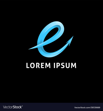 3d letter e logo 3d letter e logo