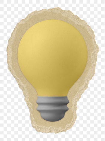 3D light bulb png sticker, | Free PNG - rawpixel