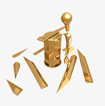 3d Little Gold Man, Man Clipart, Xiaojin People, Three Dimensional ...
