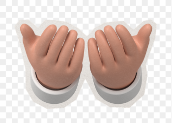 3D png praying hands sticker, | Free PNG - rawpixel