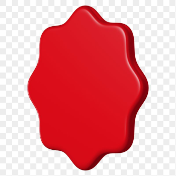 3D red badge png starburst | Free PNG - rawpixel