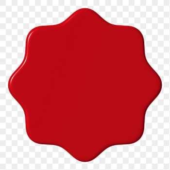 3D red badge png starburst | Free PNG - rawpixel