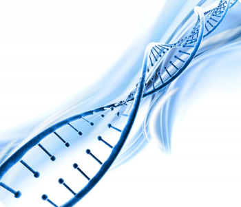 3D render of a medical background with DNA strand