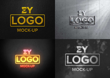 3D Text Effect Mockup PSD