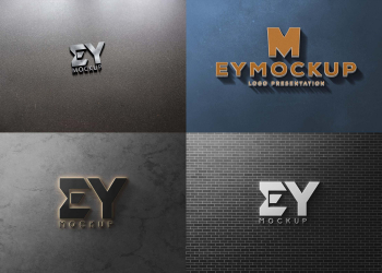 3D Text PSD Mockup