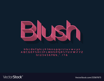 3d thin pink text effect or font effect style