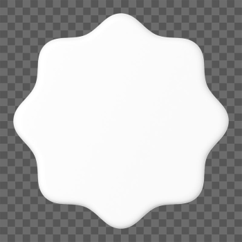 3D white badge png starburst | Free PNG - rawpixel