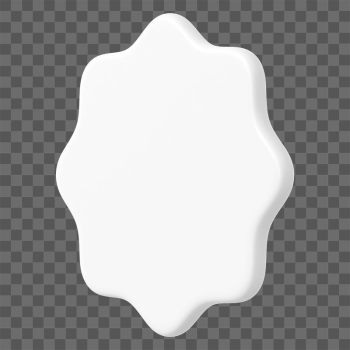 3D white badge png starburst | Free PNG - rawpixel