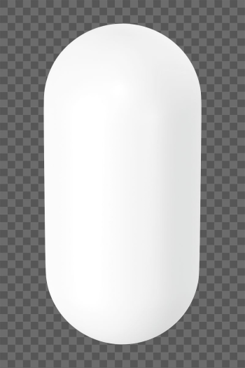 3D white capsule png, geometric | Free PNG - rawpixel