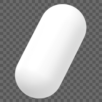 3D white capsule png, geometric | Free PNG - rawpixel