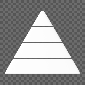 3D white hierarchy png triangle | Free PNG - rawpixel