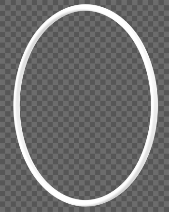 3D white ring png, oval | Free PNG - rawpixel