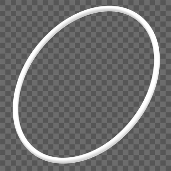 3D white ring png, oval | Free PNG - rawpixel