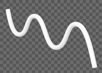 3D white squiggle png, wavy | Free PNG - rawpixel