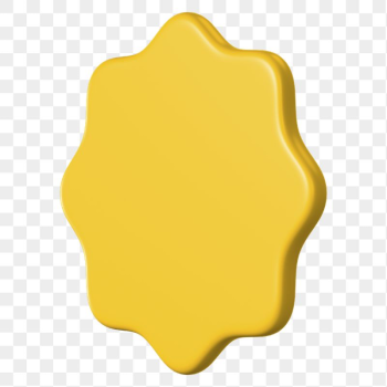 3D yellow badge png starburst | Free PNG - rawpixel