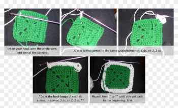 4-leaf Clover Granny Square - Crochet