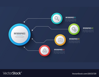 4 options infographic design structure vector image 4 options infographic design structure vector image