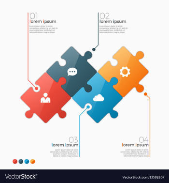 4 options infographic template vector image 4 options infographic template vector image