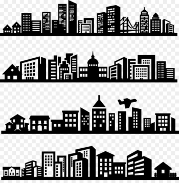 4 Pics 1 Word New York City Skyline Silhouette - Four lateral City Silhouette 