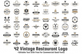 42 Vintage Logo Set 42 Vintage Logo Set