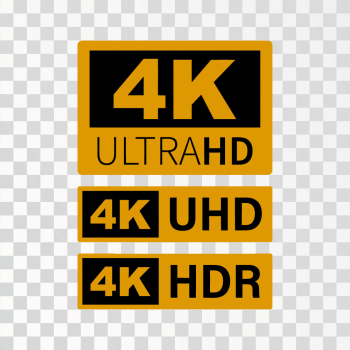 4K UltraHD, UHD, HDR badges - PNG transparent 4K UltraHD, UHD, HDR badges - PNG transparent