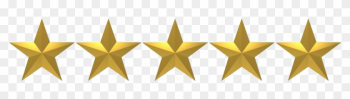 5 Star Rating - 5 Golden Stars Png