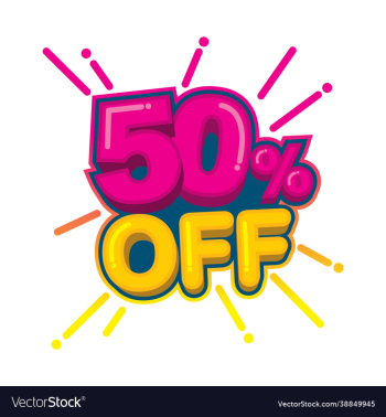 50 percent off - logo template