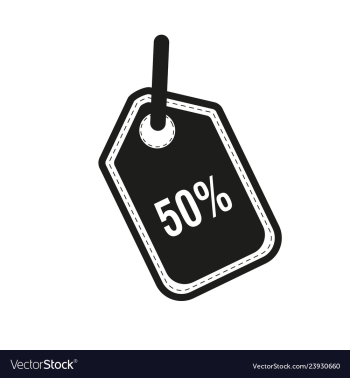 50 percent tag icon flat design vector image 50 percent tag icon flat design vector image