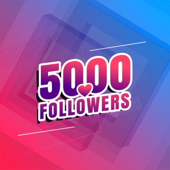 5000 followers of social media background design Free Vector