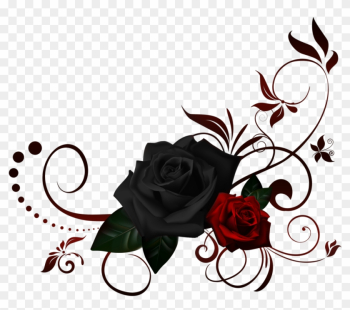 548567918 2387796 Red Rose Corner Border 9925981 - Red And Black Rose Border